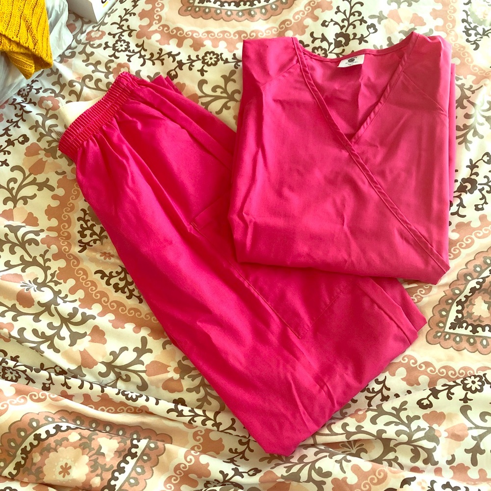 Hot pink scrubs